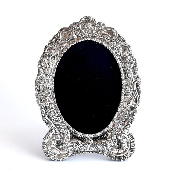 Large Plata Del Pilar Repousse Peruvian 925 Sterling Silver Picture Frame - Picture 1 of 8